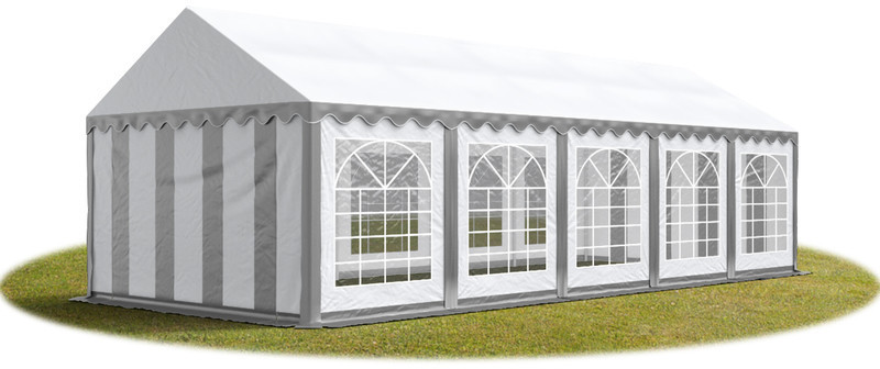 Toolport Tente de réception Economy 4 x 10 m blanc/gris