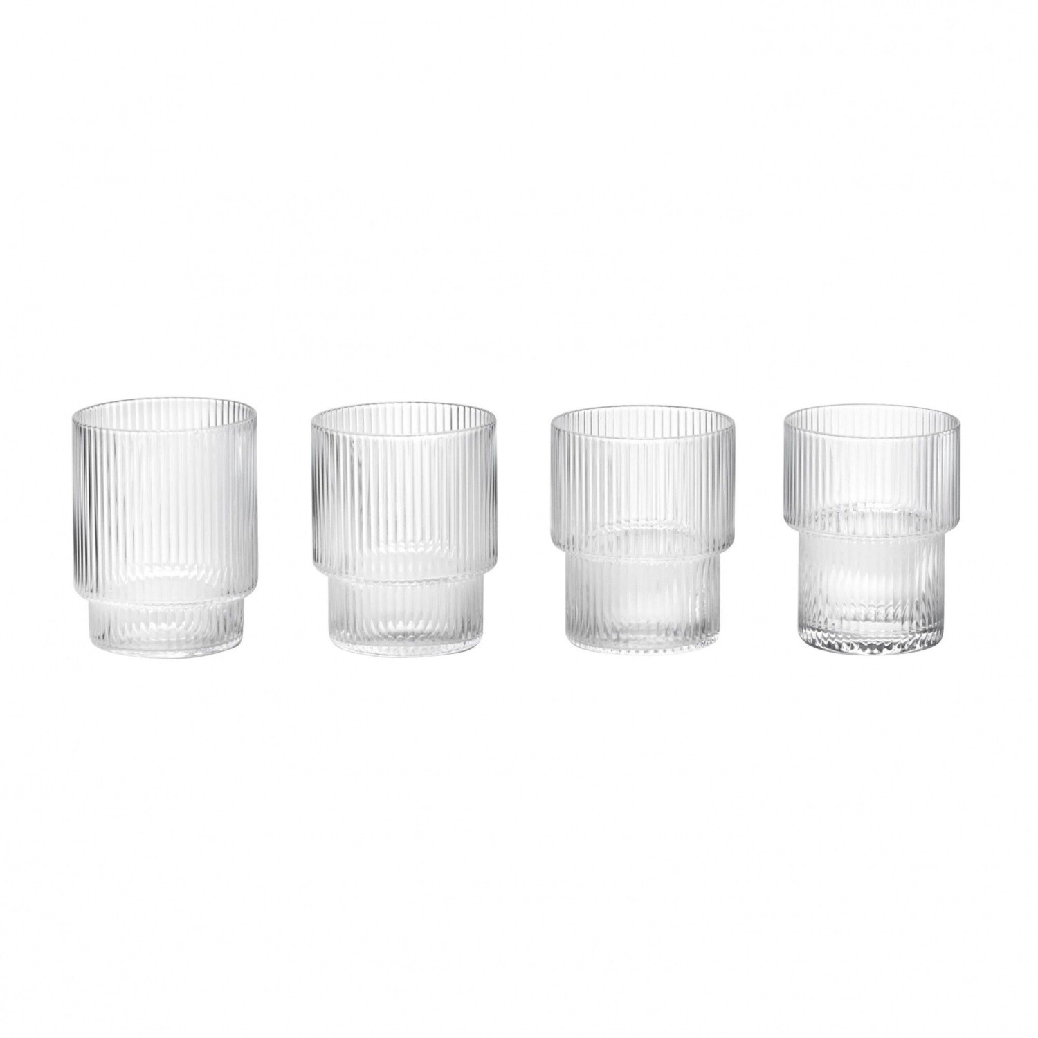 Ferm Living Ripple Glasses (Set of 4)