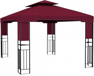 Paramondo Pavillon de jardin Deluxe 3 x 4 m bordeaux
