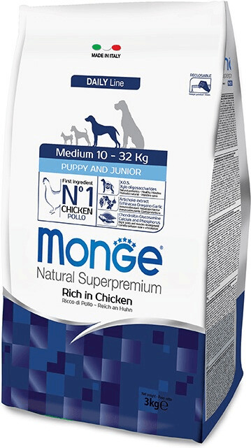 Monge Medium Puppy & Junior - Chicken (3 Kg)