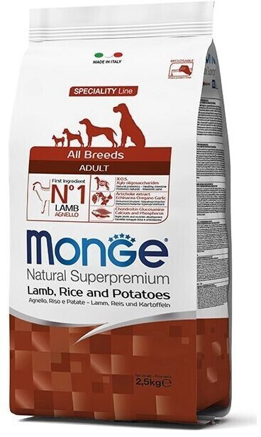 Monge All Breeds Adult Lamb, Rice and Potatoes