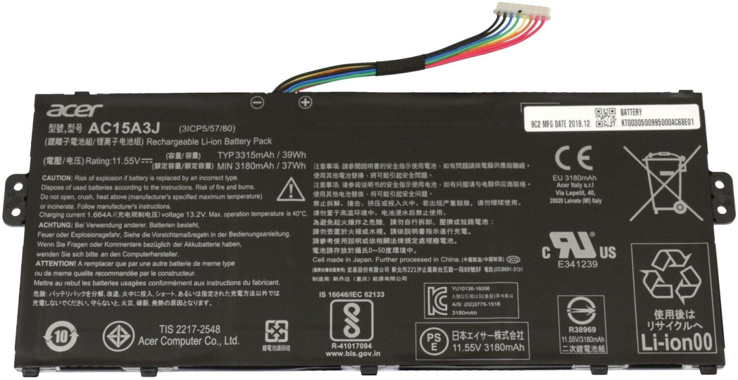 Acer AC15A3J Battery 36Wh