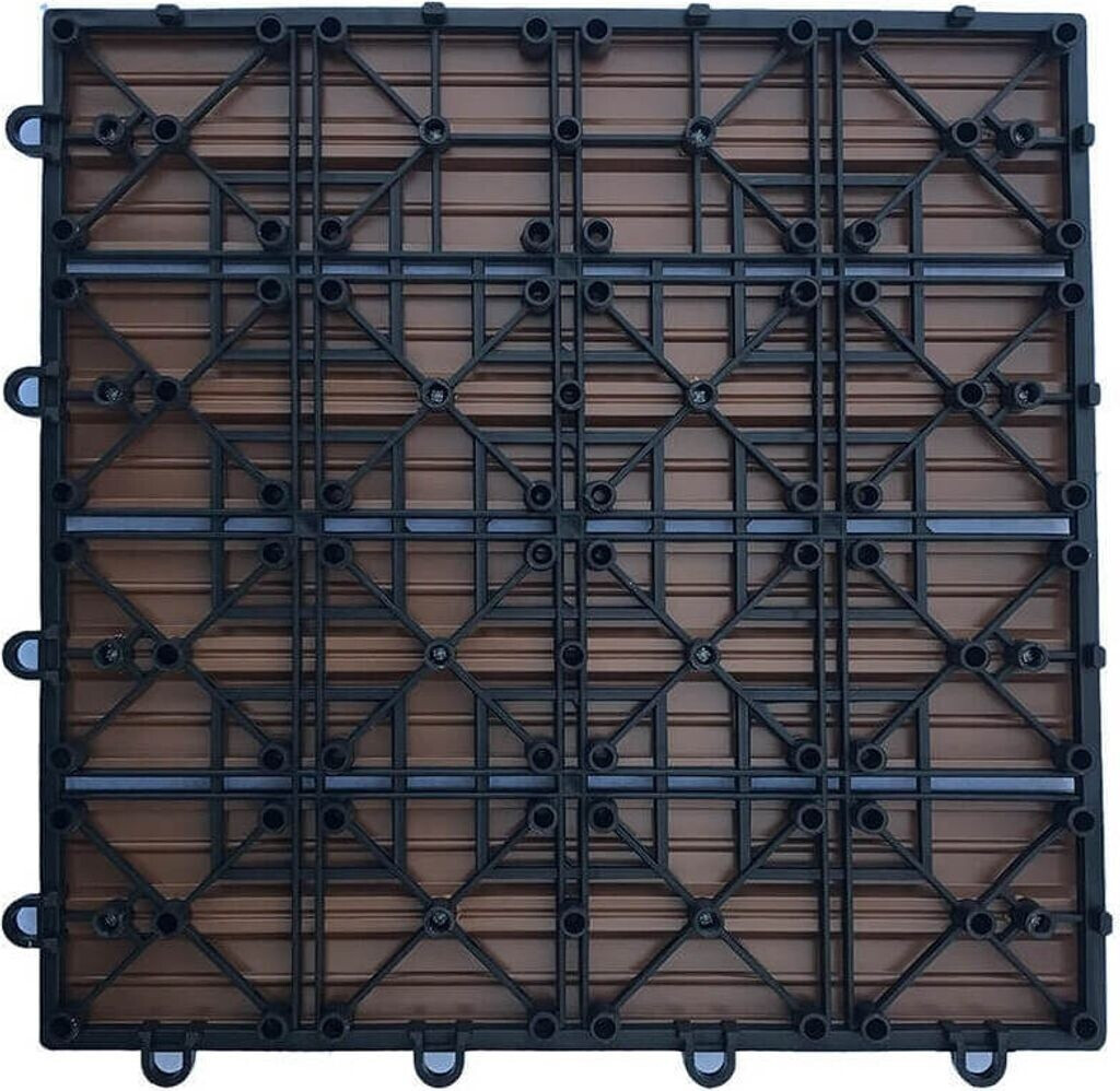 Home Deluxe WPC Holzfliesen 30 x 30 cm dunkelbraun (11 ...