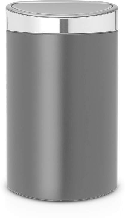 Poubelle à couvercle tactile TOUCH BIN NEW 40 l, gris métallisé, Brabantia  