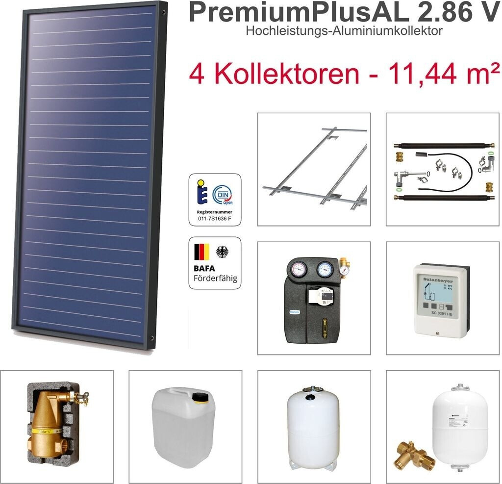 Solarbayer PremiumPlus AL Solarpaket 4 (11,44 m²)