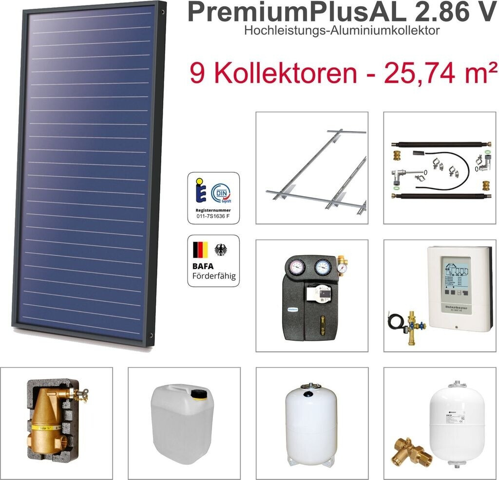 Solarbayer PremiumPlus AL Solarpaket 9 (25,74 m²)