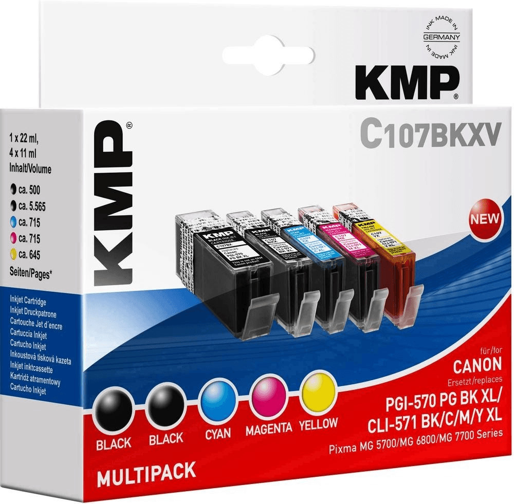 KMP Encre remplace Canon PGI-570 XL compatible noir C107BPIX 1567
