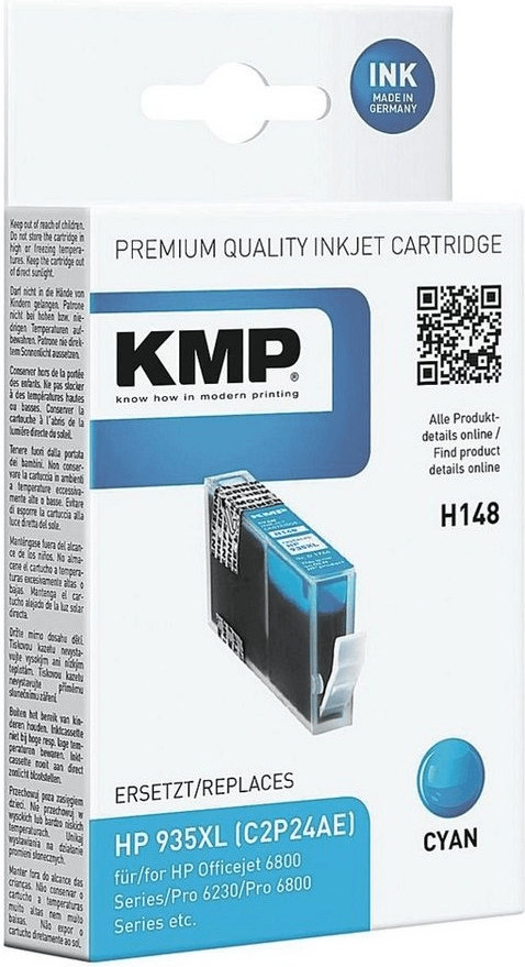 KMP H148 pour HP 935XL cyan (1744,0003)