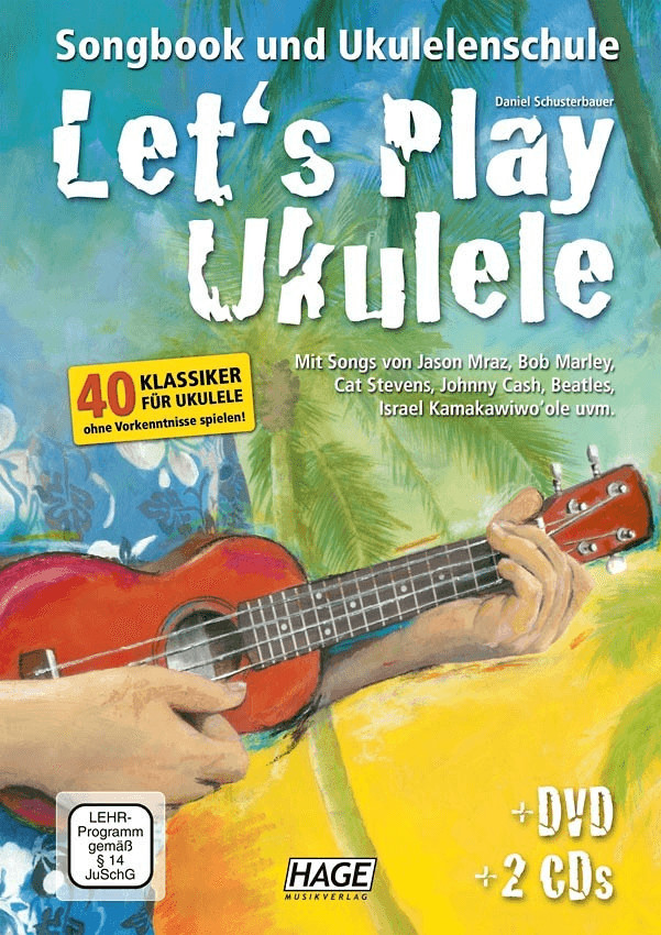 Hage Musikverlag Let's Play Ukulele DVD + 2 CDs