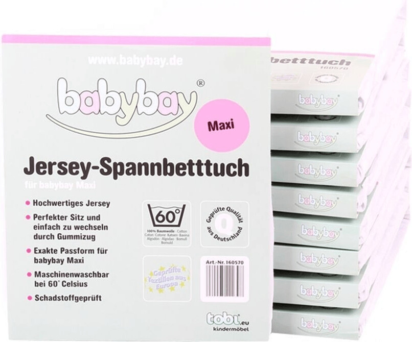 Babybay Drap-housse jersey maxi blanc