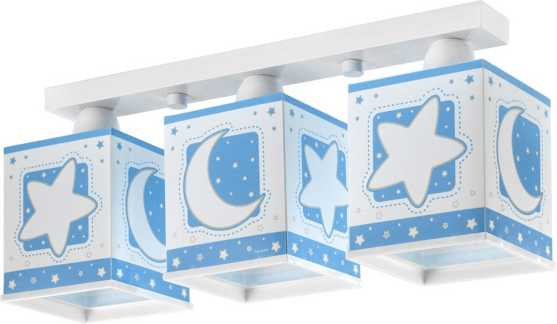 Dalber Plafonnier 3 lampes Lune bleu