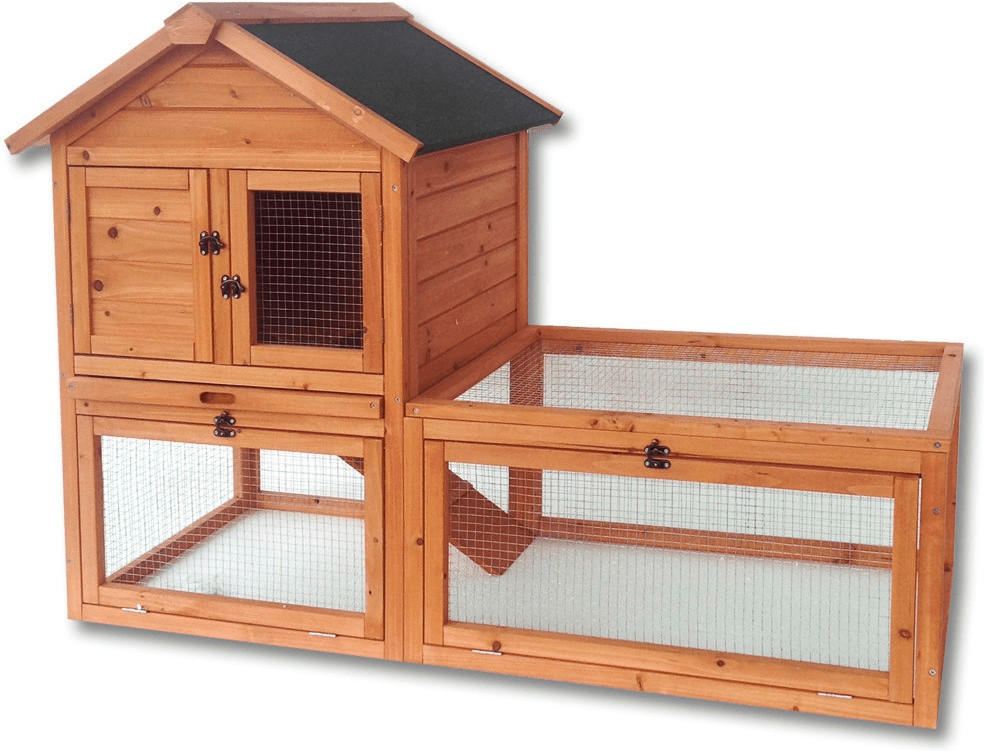 Wiltec Clapier 2 étages (142 x 65 x 100 cm)