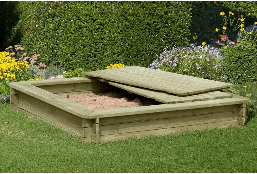 Gartenpirat Sandkasten Stabil mit Deckel 180x180cm (GP1402A) ab € 258