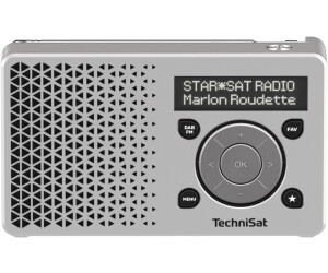 TechniSat DIGITRADIO 1 – Radio Portable DAB+ FM Avec Batterie Rechargeable, Écran OLED, 1W Haut-Parleur Puissant, Design Allemand Compact Noir/Argent