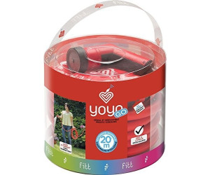 YOYO dehnbarer Gartenschlauch 15 Meter kompakt Rot Knick und Verdrehungsfrei