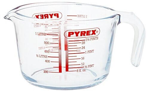 verre mesureur pyrex 1 litre verre bleu cuisine design