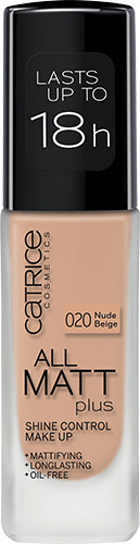 Catrice All Matt Plus Shine Control Make Up - 020 Nude Beige (30 ml)