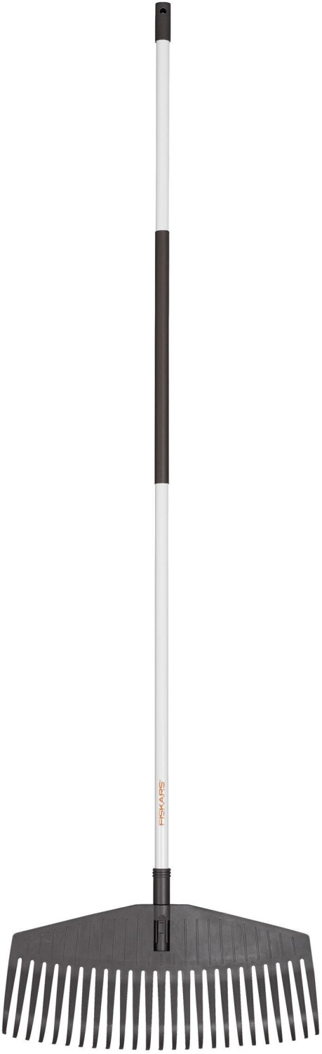 Fiskars Balai à feuille LightTM 25 dents, tête résine, manche aluminium