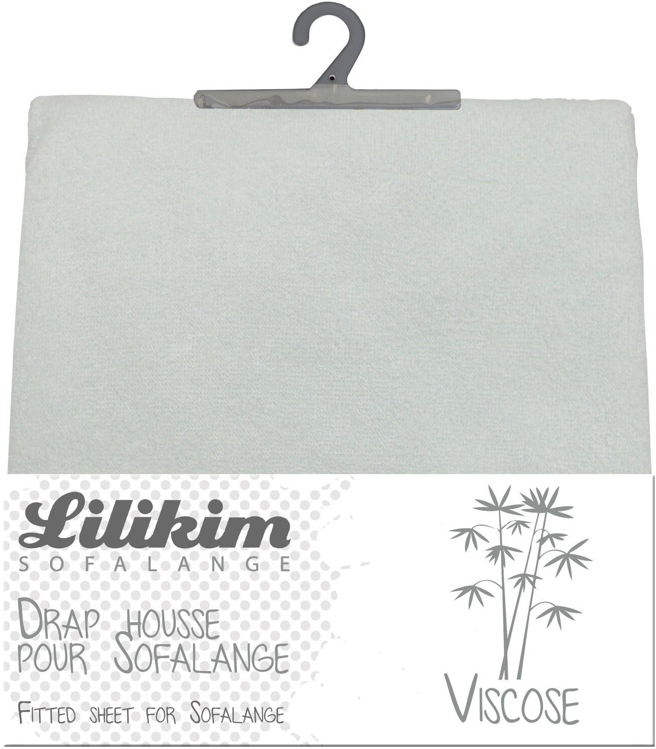 Lilikim Drap housse pour Sofalange viscose gris