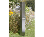 Wasserzapfstelle aus Edelstahl 95cm eckig UV-/& frostbest/ändig mit Wasserhahn /& Anschlusskupplung