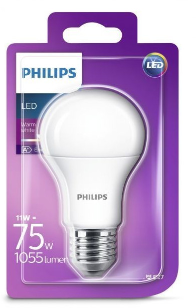 Helle PHILIPS E27 LED Lampe 10W wie 75W kaltweißes blendfreies