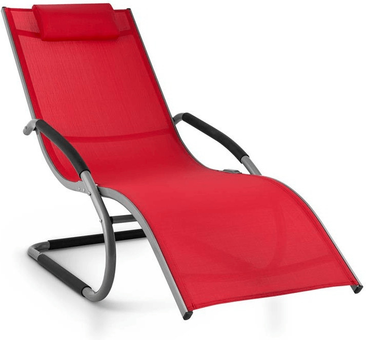 Blumfeldt Chaise longue Sunwave rouge
