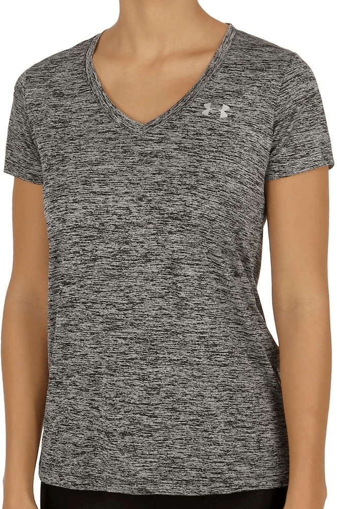 Under Armour Women T-Shirt V-Neck UA Twist Tech black