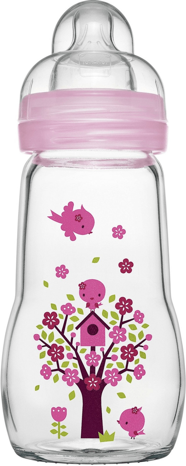 MAM Biberon en verre Feel Good 260 ml rose