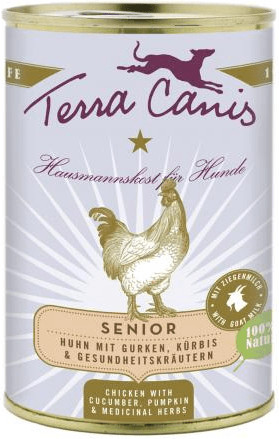 Terra Canis Senior poulet, concombre, potiron & plantes médicinales