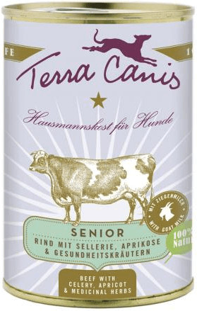 Terra Canis Senior boeuf, céleri, abricot & plantes médicinales