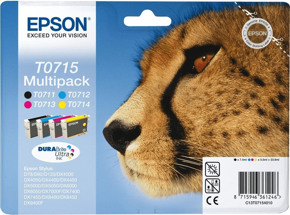 Epson T0715 Multipack 4 couleurs (C13T07154010)