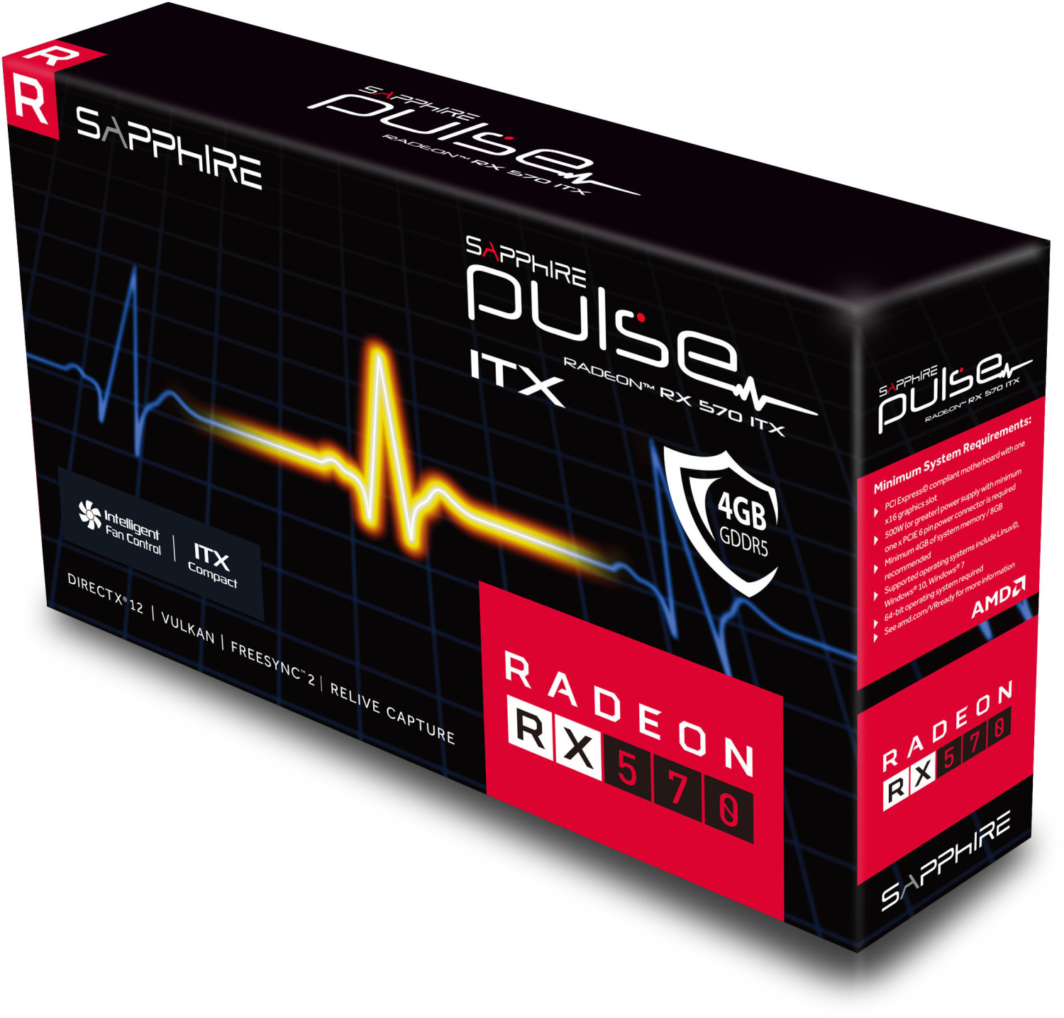 Sapphire rx 570 4gb pulse itx top