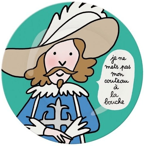 Petit Jour Paris Assiette Je ne mets pas mon couteau à la bouche