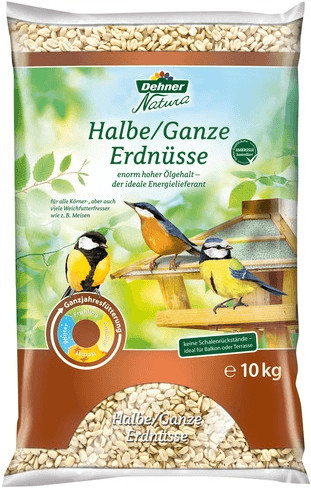Dehner Natura Cacahuètes entières/demies (10 kg)