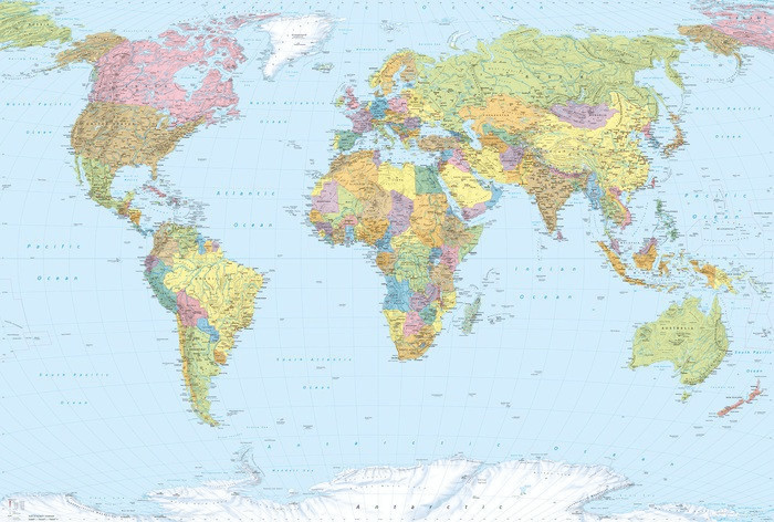 Komar World Map 248 x 368 cm (XXL4-038)