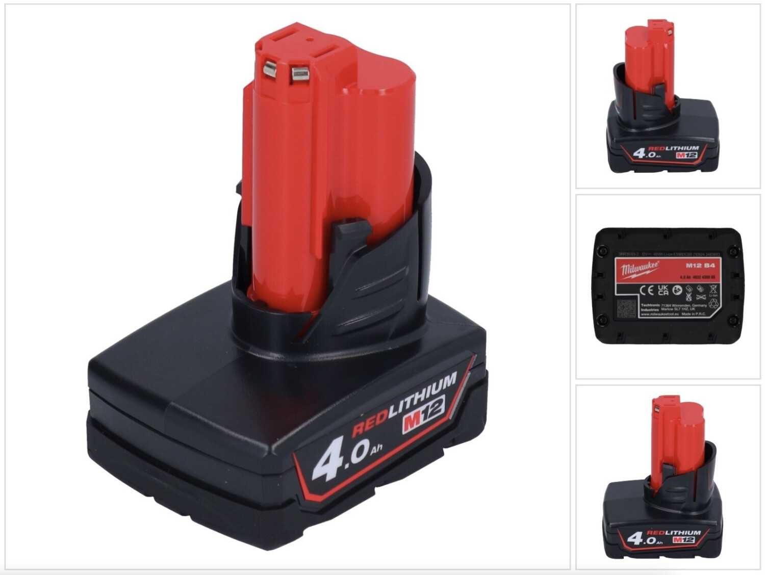 Milwaukee Electric Tool M12B4 Li-Ionen Akku 12V 4,0 Ah
