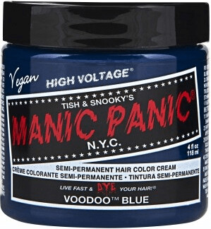 Photos - Hair Dye Manic Panic Manic Panic Semi-Permanent Hair Color Cream - Voodoo Blue (118