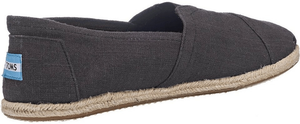 Toms Shoes Classic Alpargatas black linen rope sole