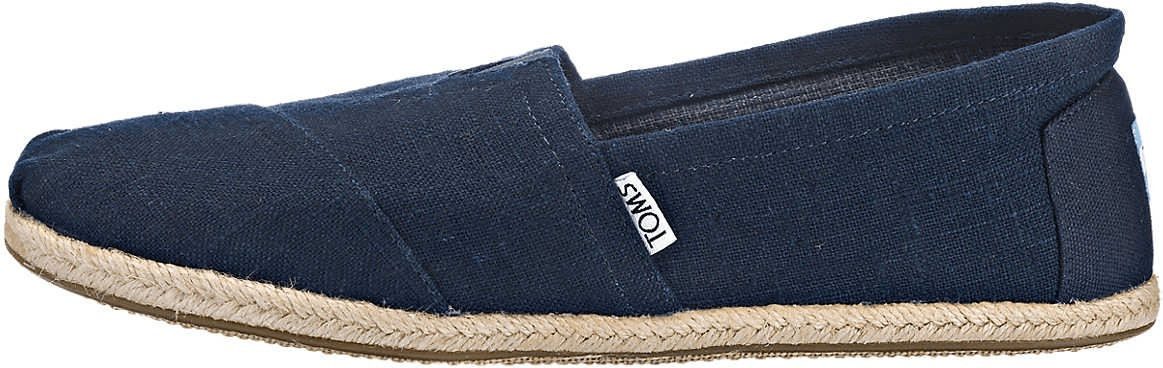 Toms Shoes Classic Alpargatas navy linen rope sole