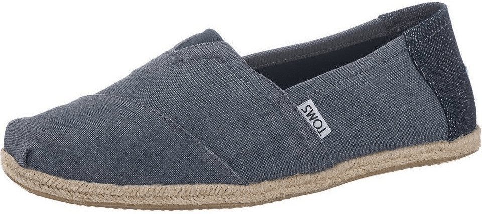 Toms Shoes Classic Alpargatas deep ocean coated linen rope sole