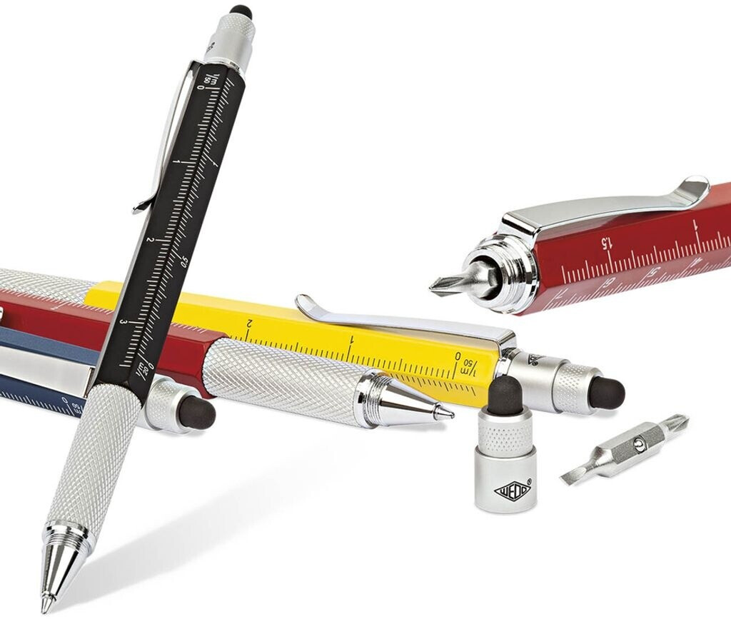 Wedo Touch Pen Pioneer, Penna A Sfera 2 In 1 Con Pennino Touch Per Tablet E Smartphone, Inchiostro Blu, Colore Nero - 2