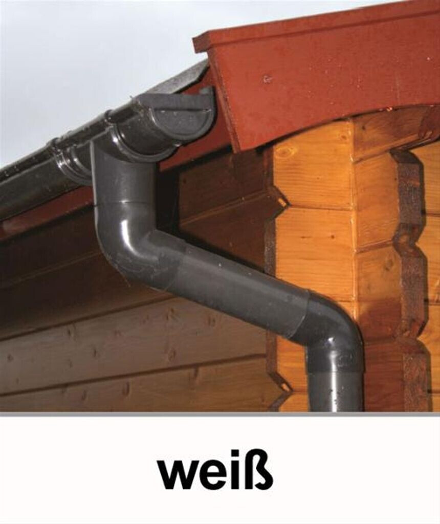 Karibu Kunststoff Dachrinnenset für Thor 3 mit 2x Dachausbau weiß