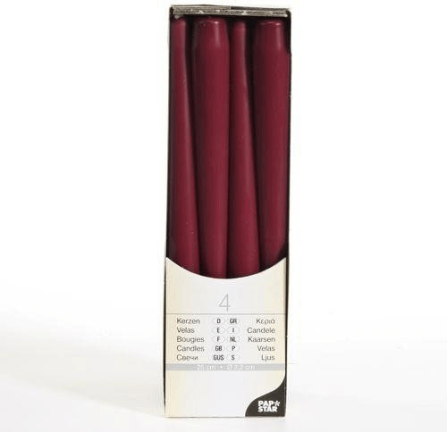 Papstar Bougies 2,2 x 25 cm bordeaux