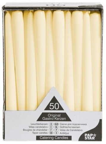 Papstar Bougies 2,2 x 25 cm champagne