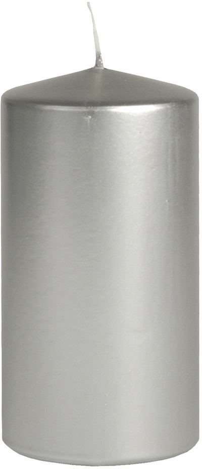 Papstar Bougie cylindrique 60 x 130 mm argenté