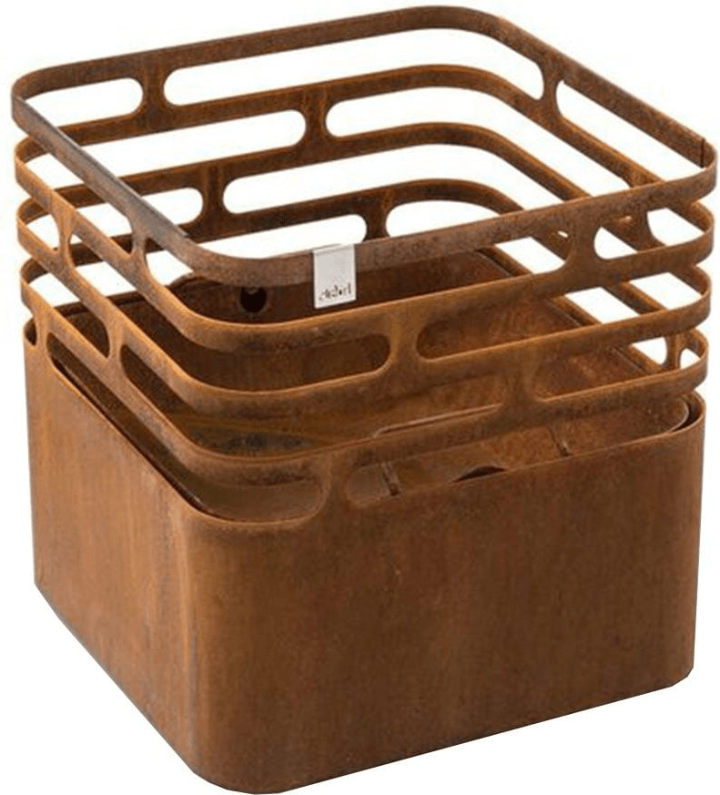 Höfats Barbecue Cube aspect rouillé
