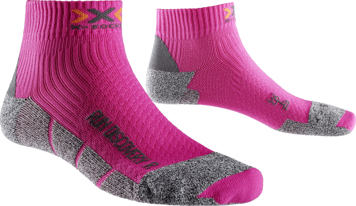 X-Socks Run Discovery Lady new fuchsia/grey moulinè