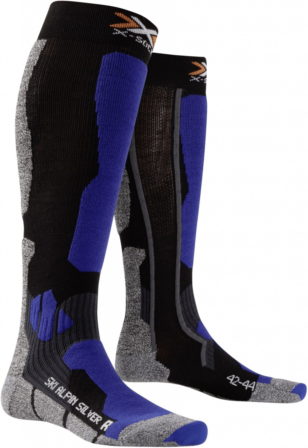 X-Socks Ski Alpin Silver black/cobalt blue