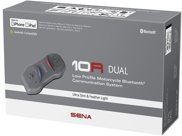 Casque de moto Bluetooth Intercom Sena 10S 4.1 Kit unique Vente en Ligne 