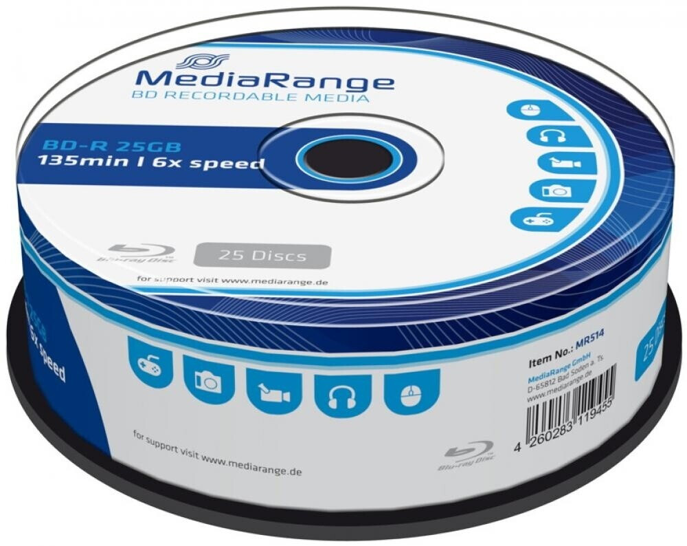 MediaRange BD-R 25GB 6x (MR514)